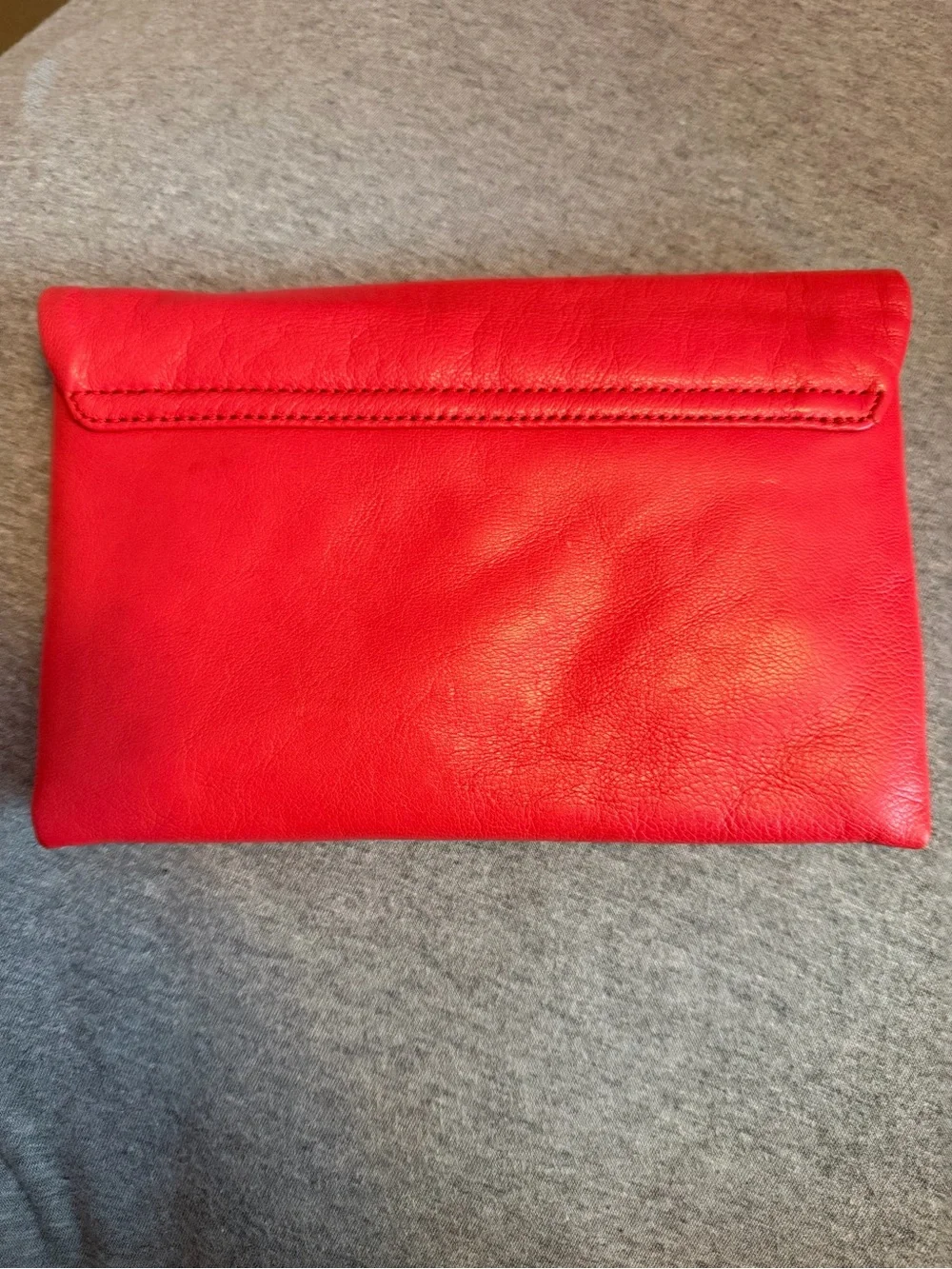 kate spade New York Red Leather Foldover Clutch